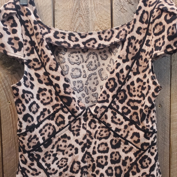 Victoria's Secret Cap Sleeve Leopard Print Dress Women's Size 4 EUC - Picture 5 of 7